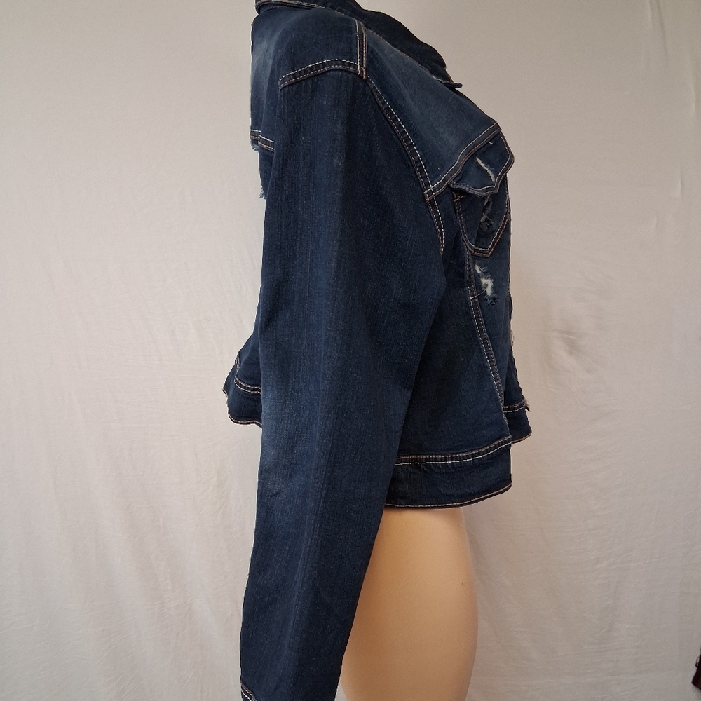 Amethyst Jeans Dark Blue Denim Jacket Size 2X - Picture 11 of 16